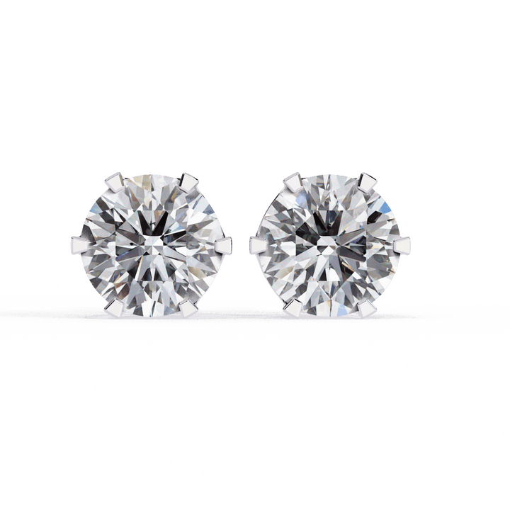 2.5 Carat Eternal Round Solitaire Hoop Earrings in Moissanite | House of Estara