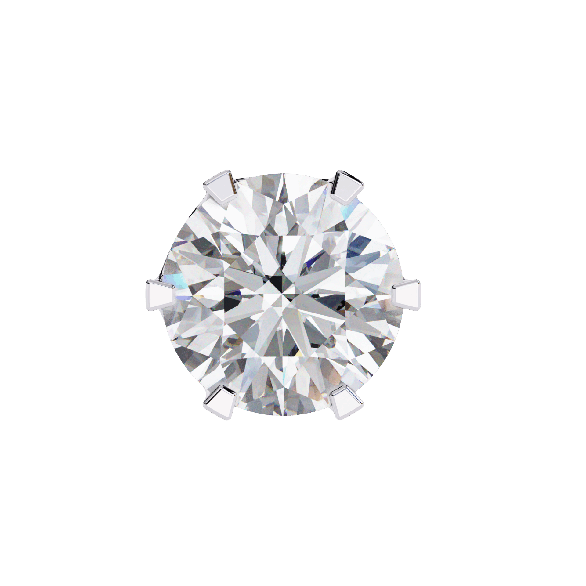 2.5 Carat Eternal Round Solitaire Hoop Earrings in Moissanite | House of Estara