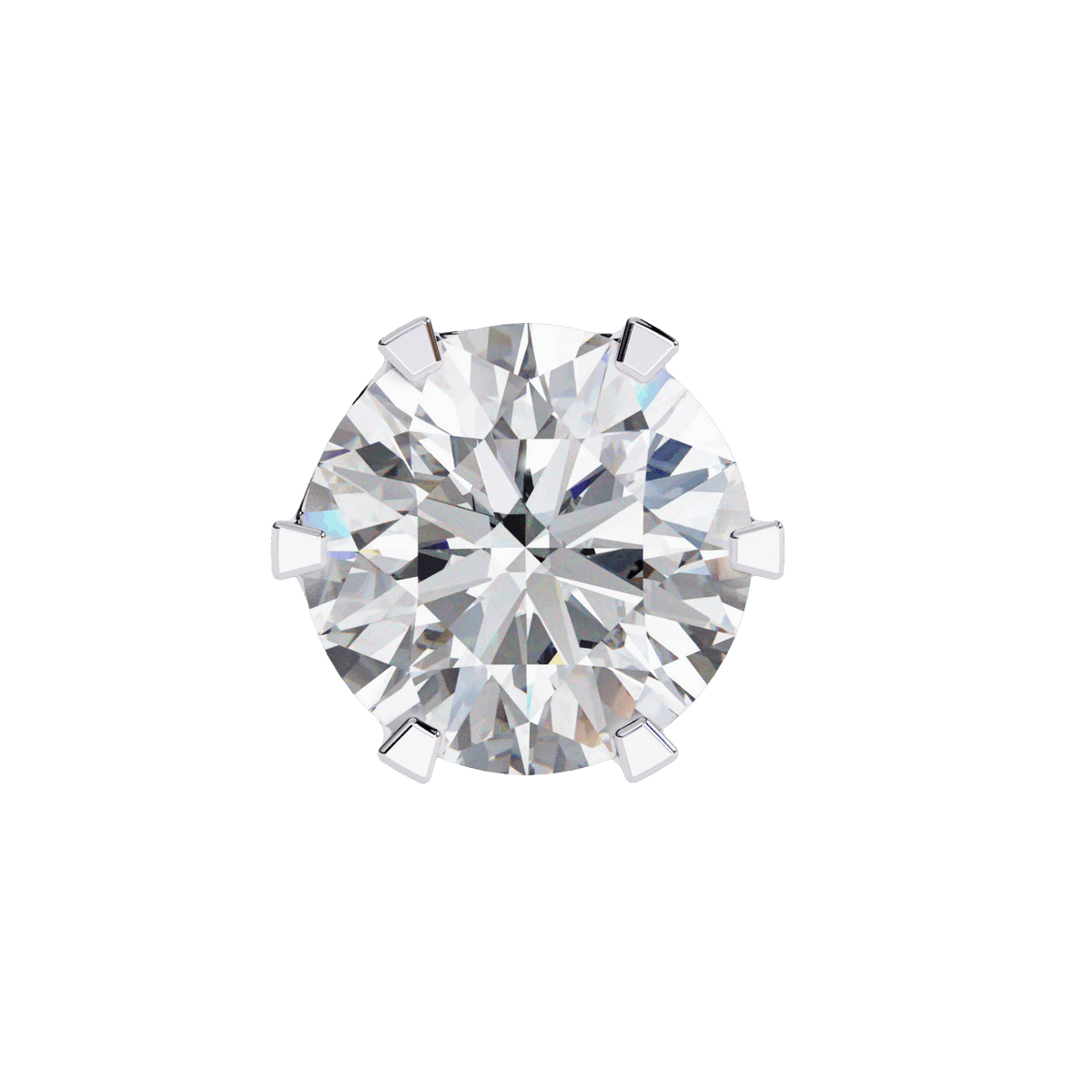 2.5 Carat Eternal Round Solitaire Hoop Earrings in Moissanite | House of Estara