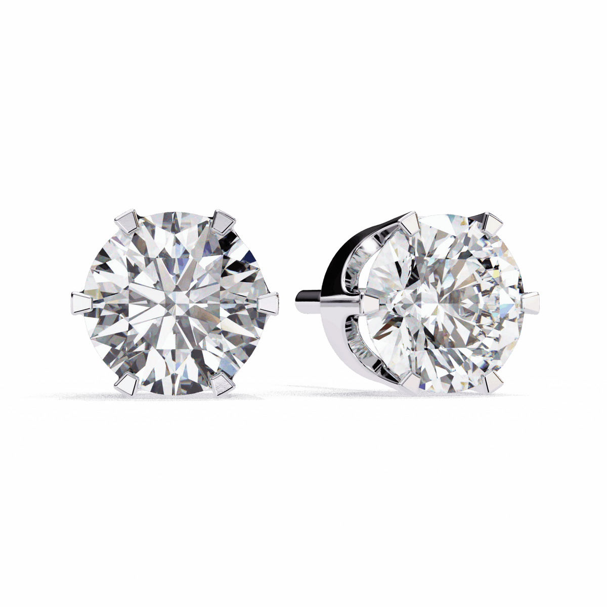 2.5 Carat Eternal Round Solitaire Hoop Earrings in Moissanite | House of Estara