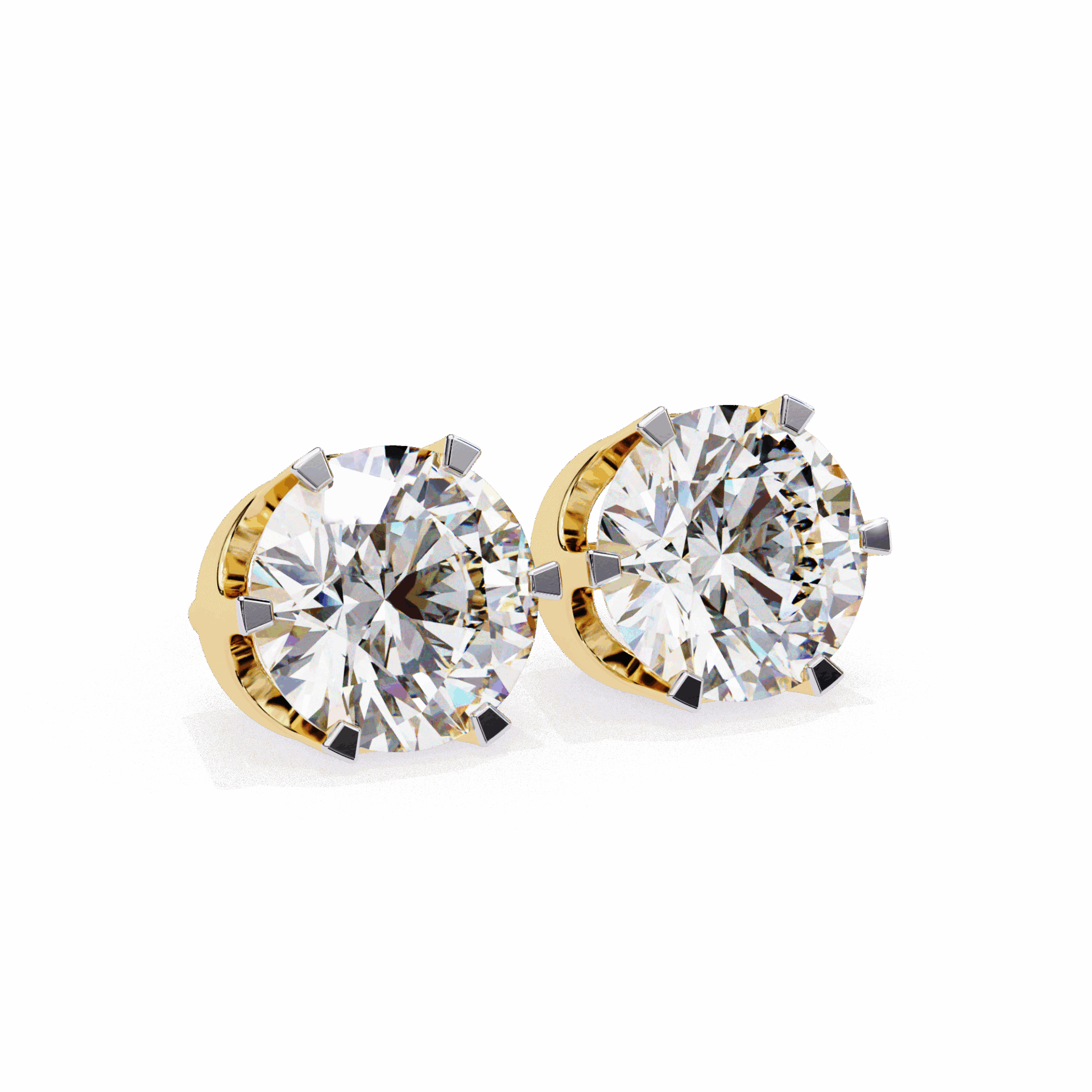 2.5 Carat Eternal Round Solitaire Hoop Earrings in Moissanite | House of Estara