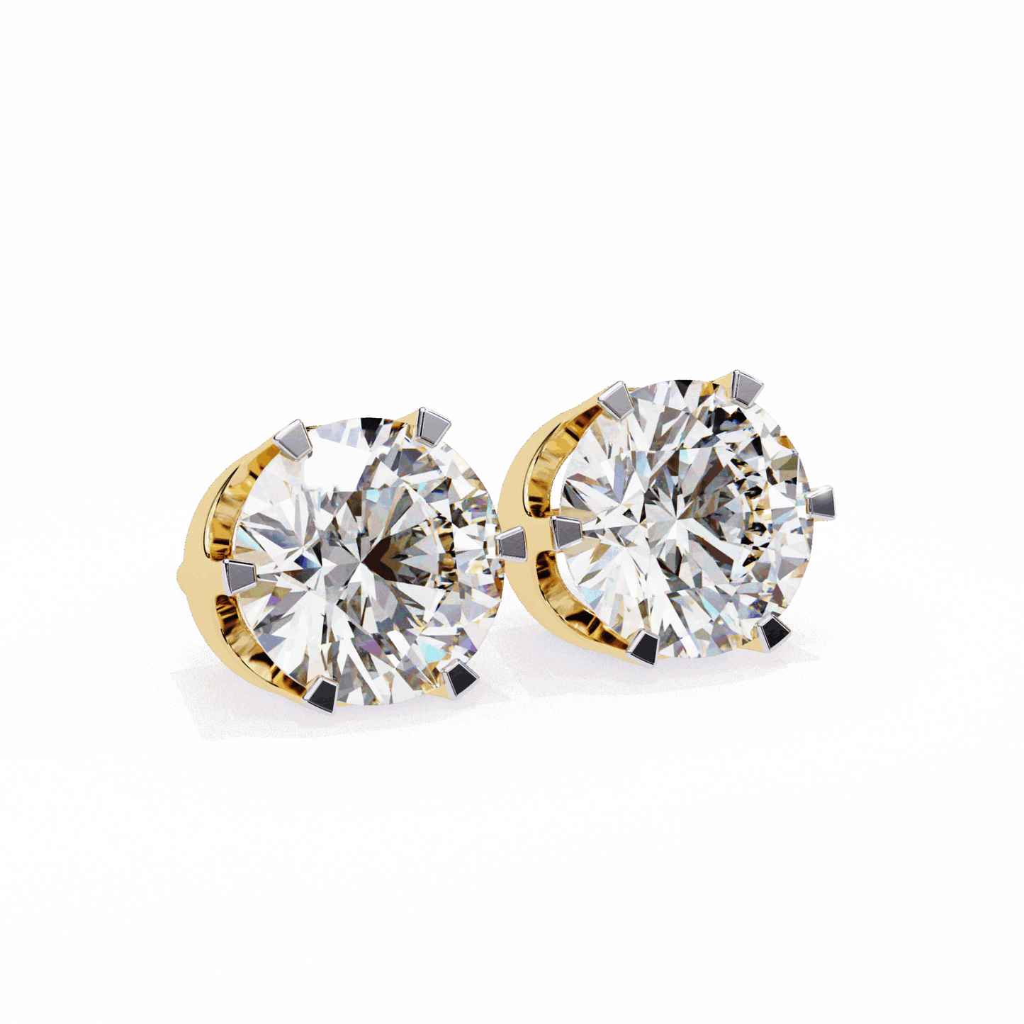 2.5 Carat Eternal Round Solitaire Hoop Earrings in Moissanite | House of Estara