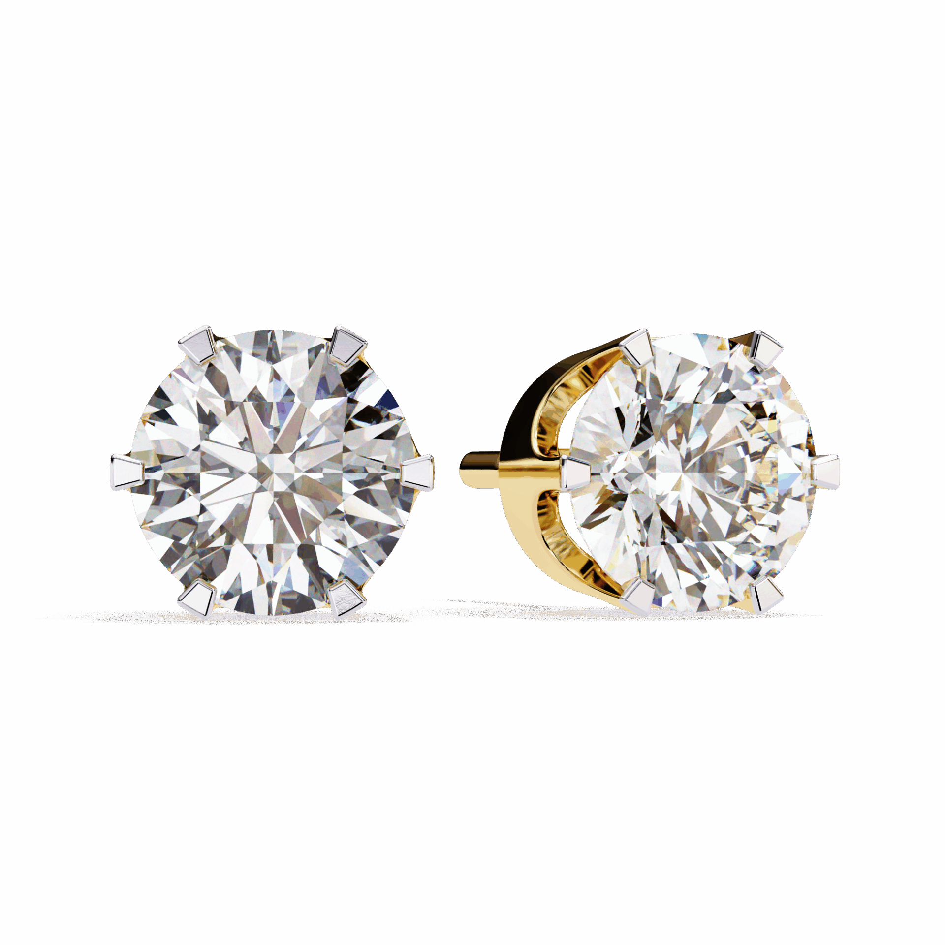 2.5 Carat Eternal Round Solitaire Hoop Earrings in Moissanite | House of Estara