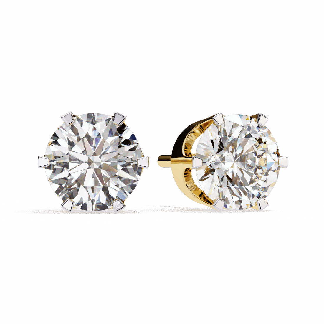 2.5 Carat Eternal Round Solitaire Hoop Earrings in Moissanite | House of Estara
