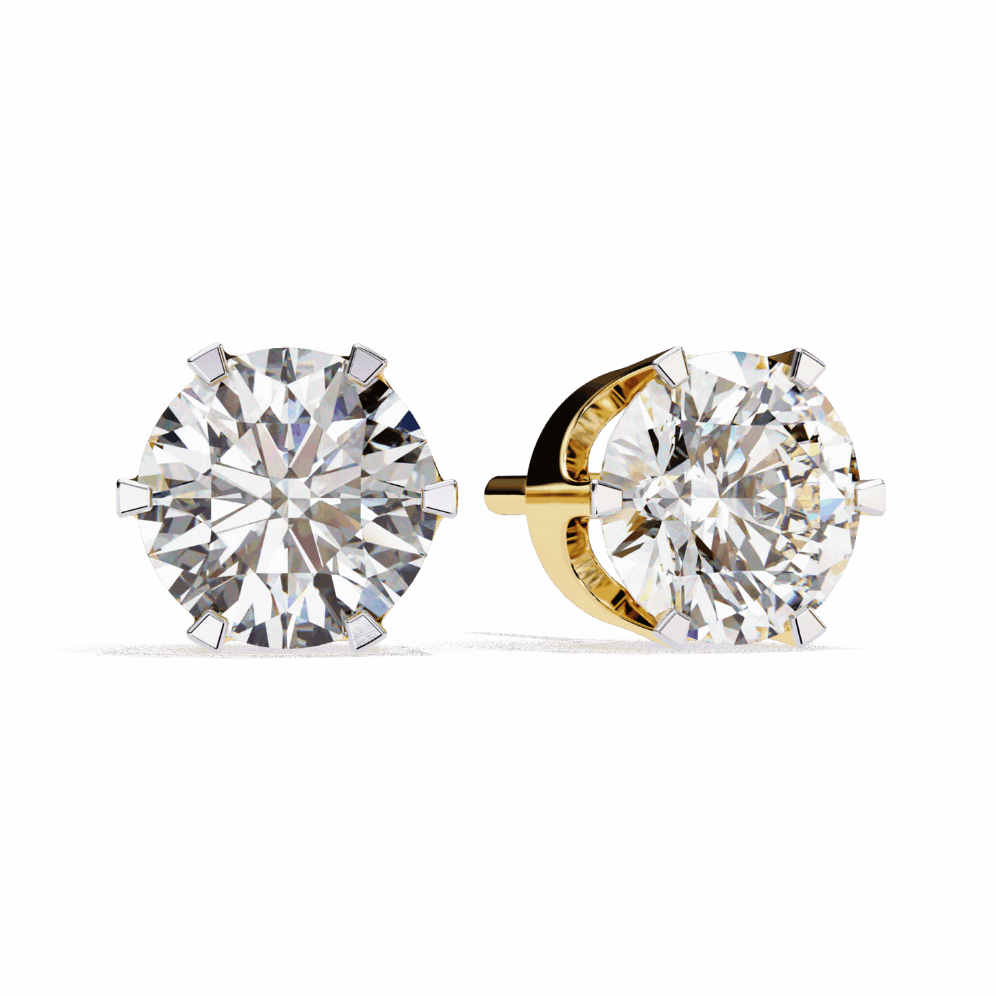 2.5 Carat Eternal Round Solitaire Hoop Earrings in Moissanite | House of Estara