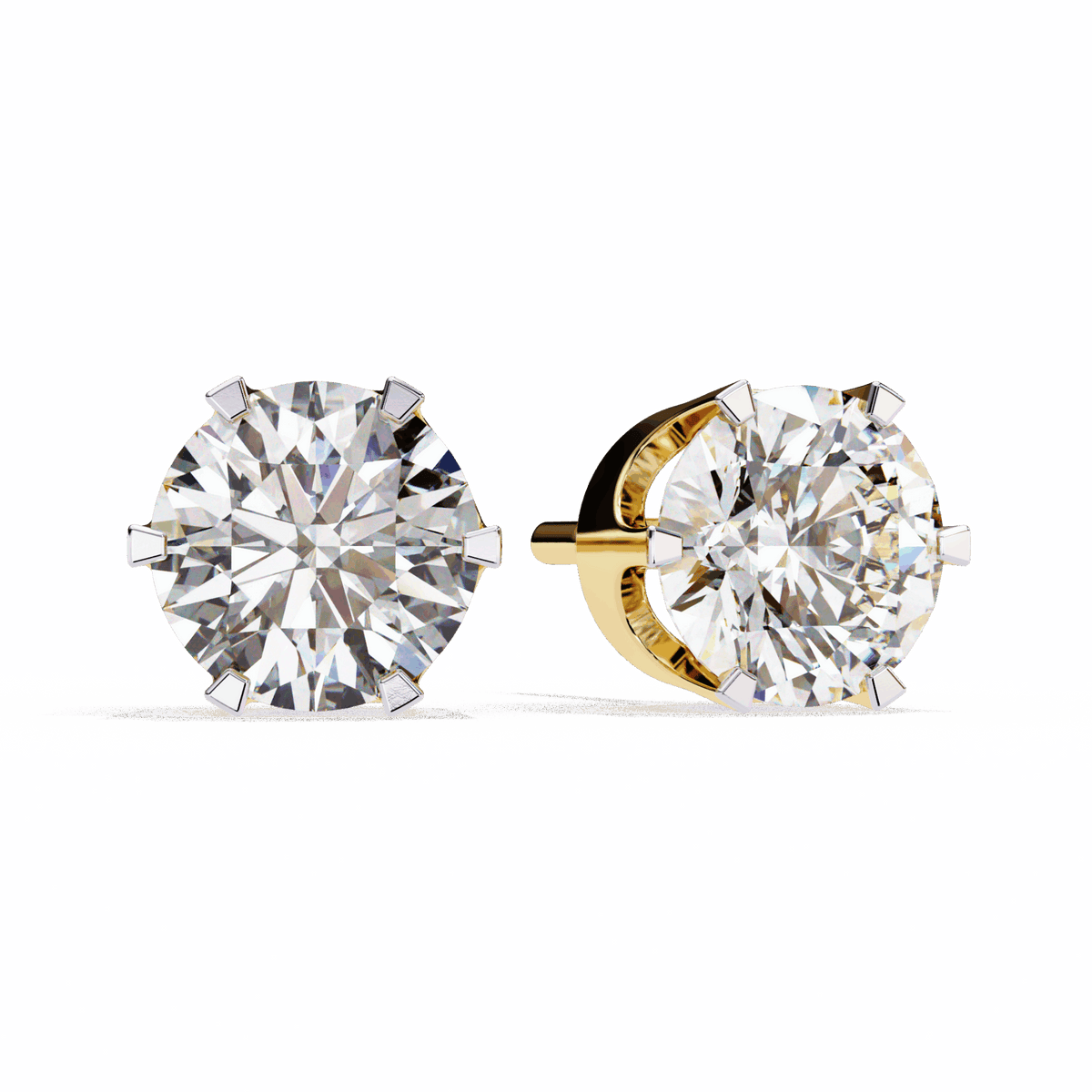 2.5 Carat Eternal Round Solitaire Hoop Earrings in Moissanite | House of Estara