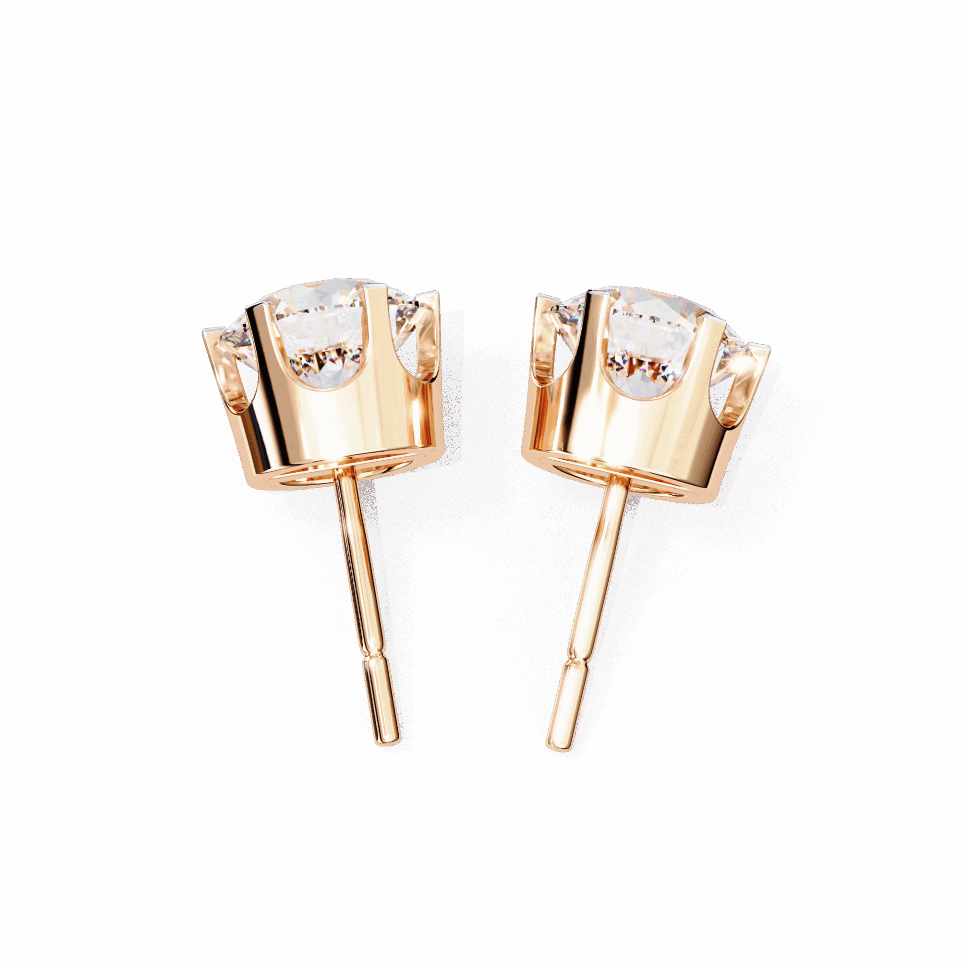 2.5 Carat Eternal Round Solitaire Hoop Earrings in Moissanite | House of Estara