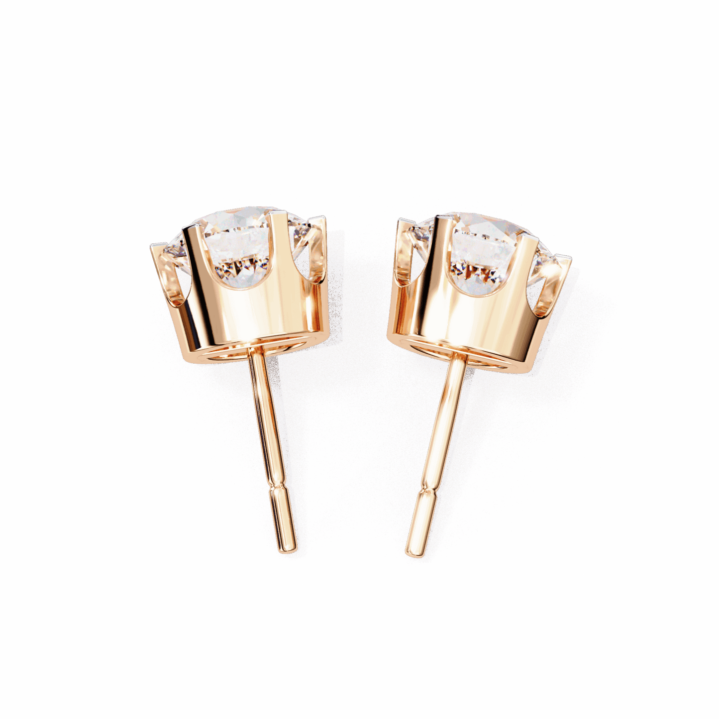 2.5 Carat Eternal Round Solitaire Hoop Earrings in Moissanite | House of Estara