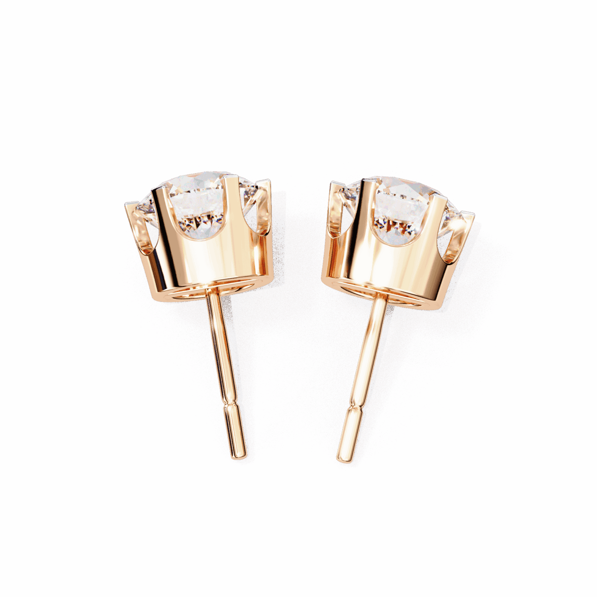 2.5 Carat Eternal Round Solitaire Hoop Earrings in Moissanite | House of Estara