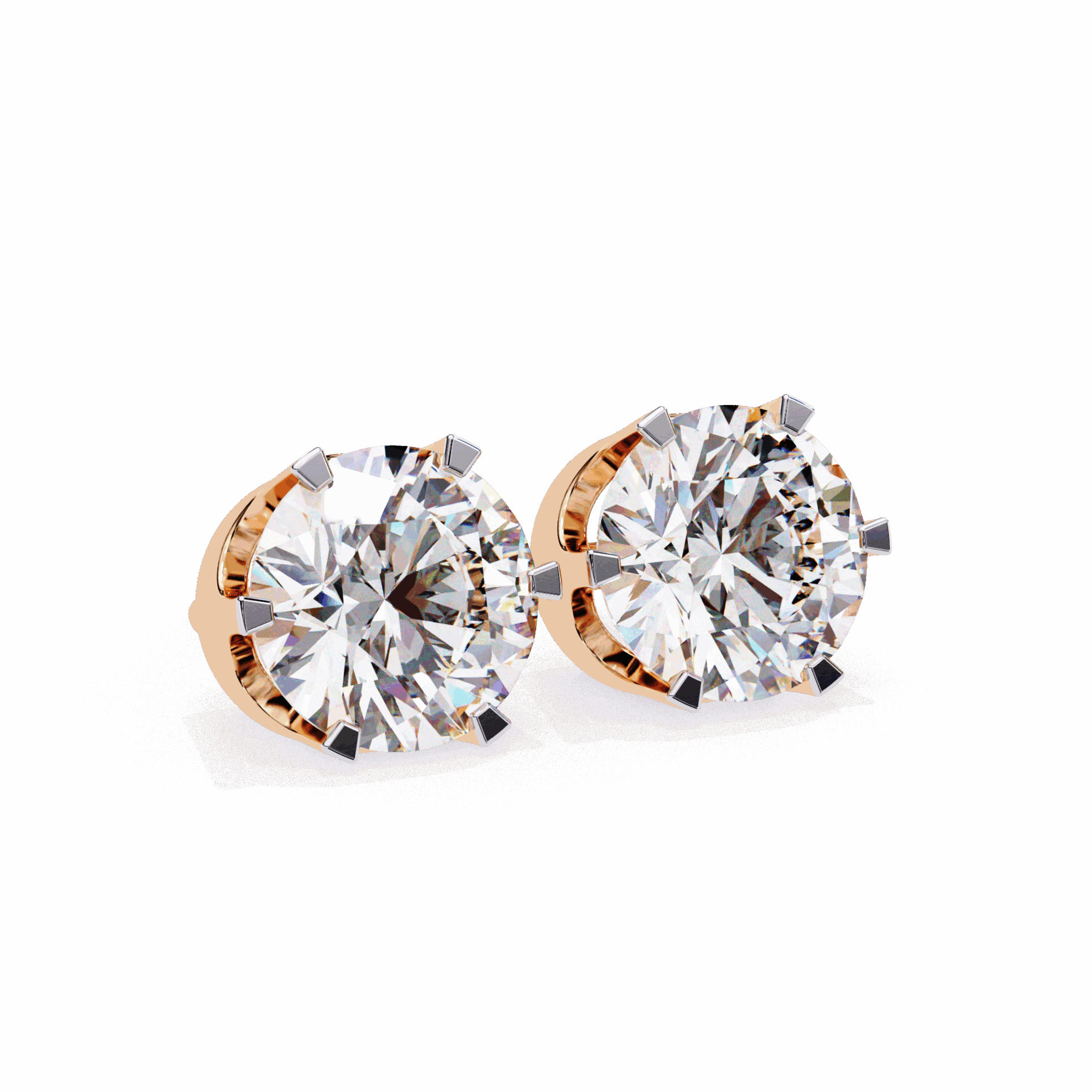 2.5 Carat Eternal Round Solitaire Hoop Earrings in Moissanite | House of Estara