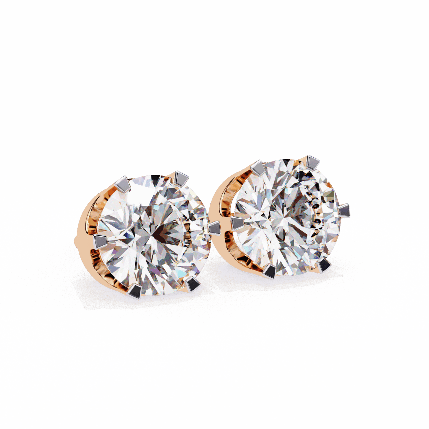 2.5 Carat Eternal Round Solitaire Hoop Earrings in Moissanite | House of Estara