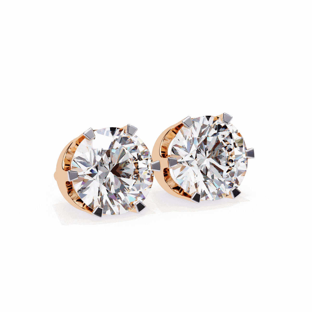 2.5 Carat Eternal Round Solitaire Hoop Earrings in Moissanite | House of Estara
