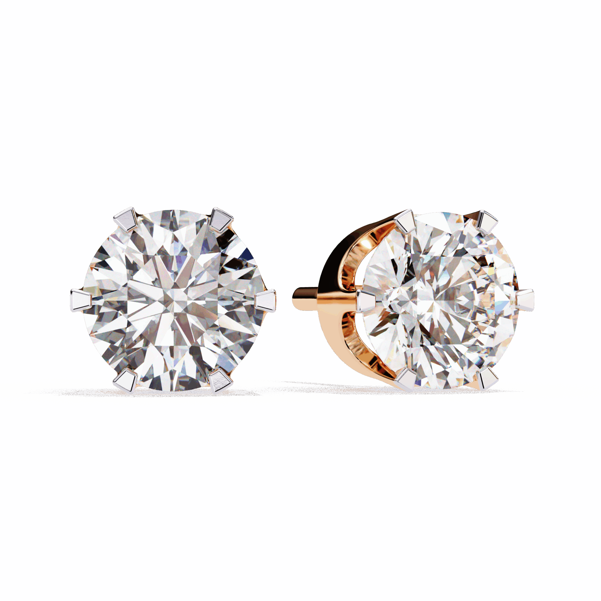 2.5 Carat Eternal Round Solitaire Hoop Earrings in Moissanite | House of Estara