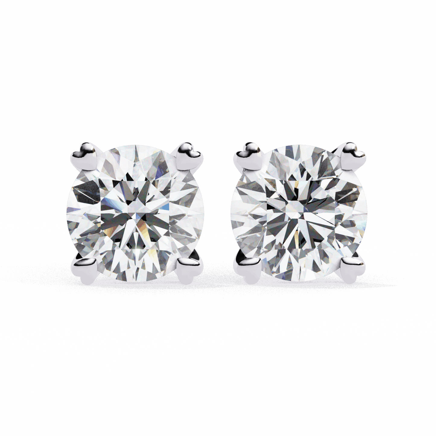 2.5 Carat Modern Round Solitaire Hoop Earrings in Moissanite | House of Estara