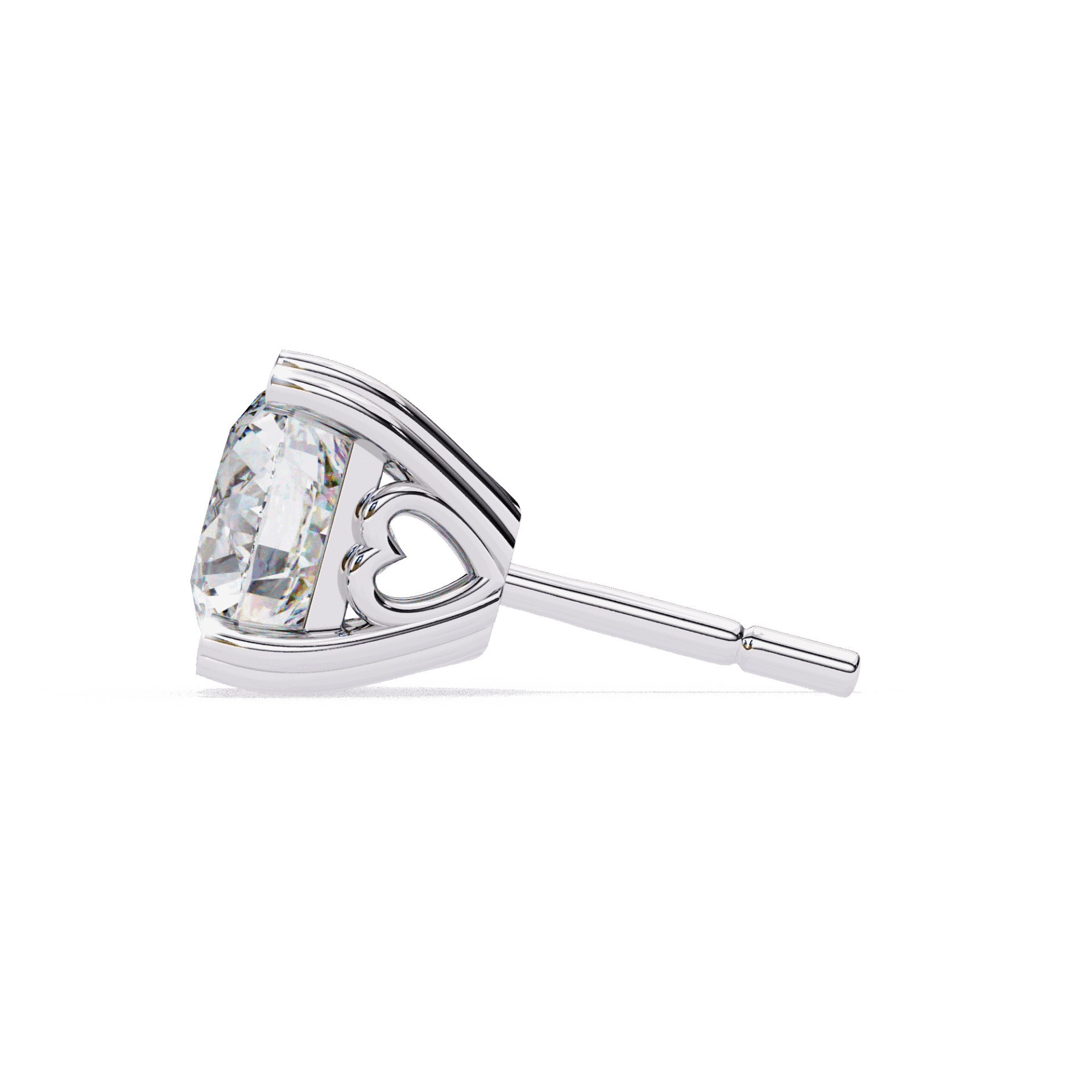 2.5 Carat Modern Round Solitaire Hoop Earrings in Moissanite | House of Estara