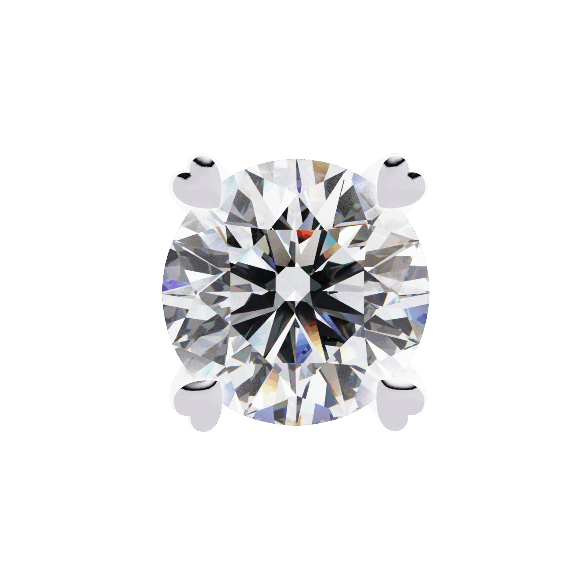 2.5 Carat Modern Round Solitaire Hoop Earrings in Moissanite | House of Estara