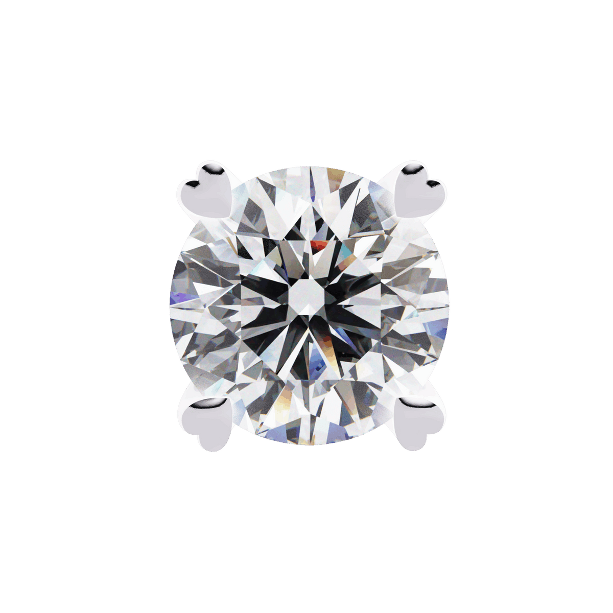 2.5 Carat Modern Round Solitaire Hoop Earrings in Moissanite | House of Estara