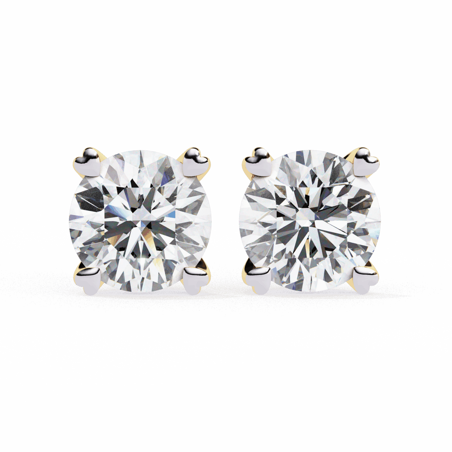 2.5 Carat Modern Round Solitaire Hoop Earrings in Moissanite | House of Estara
