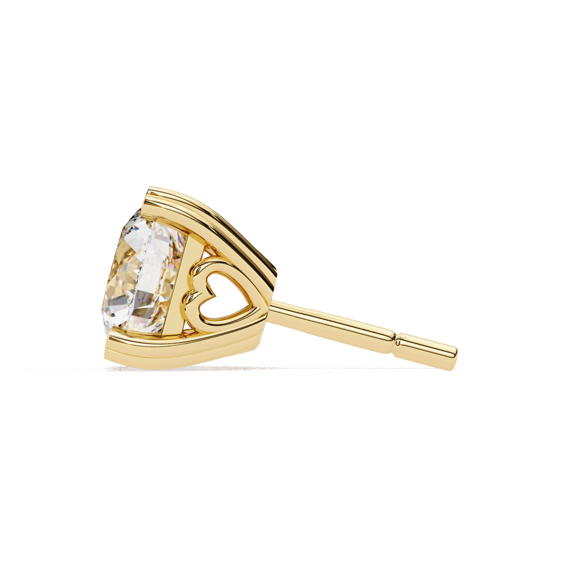 2.5 Carat Modern Round Solitaire Hoop Earrings in Moissanite | House of Estara
