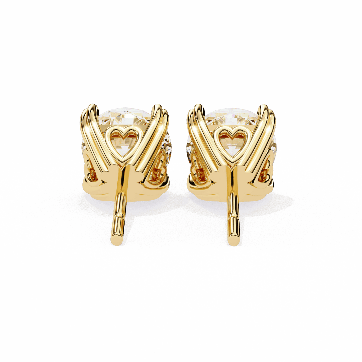 2.5 Carat Modern Round Solitaire Hoop Earrings in Moissanite | House of Estara