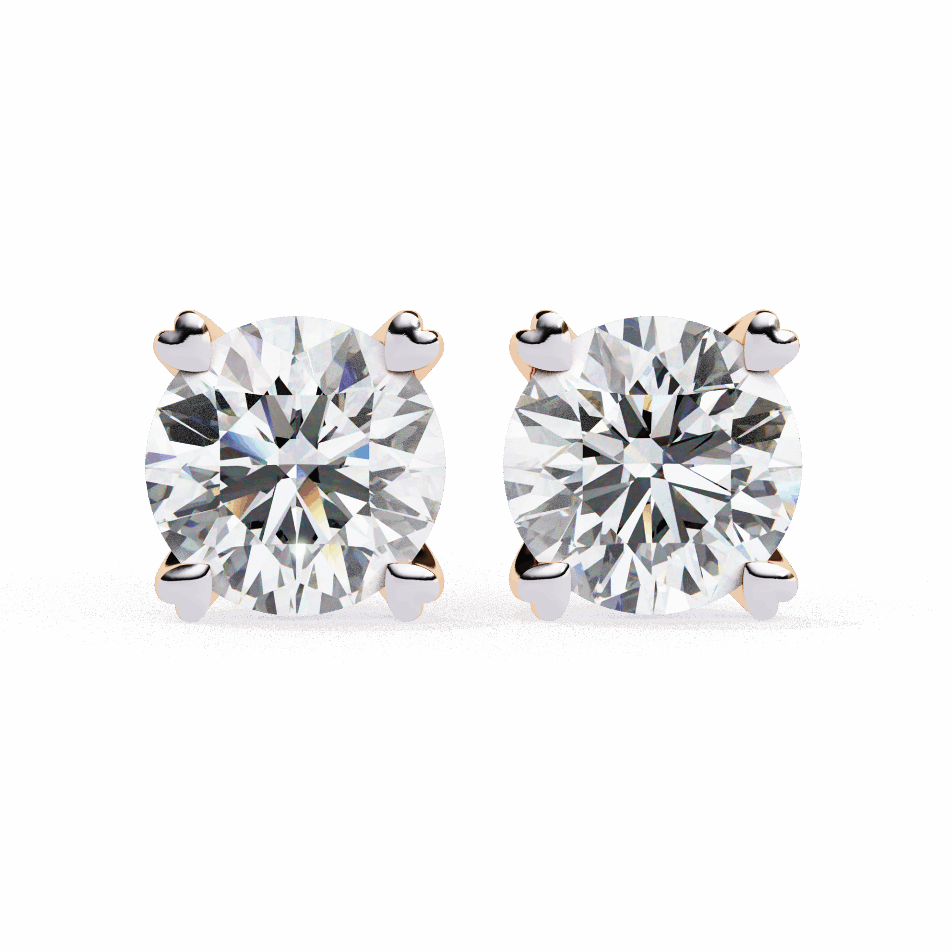2.5 Carat Modern Round Solitaire Hoop Earrings in Moissanite | House of Estara