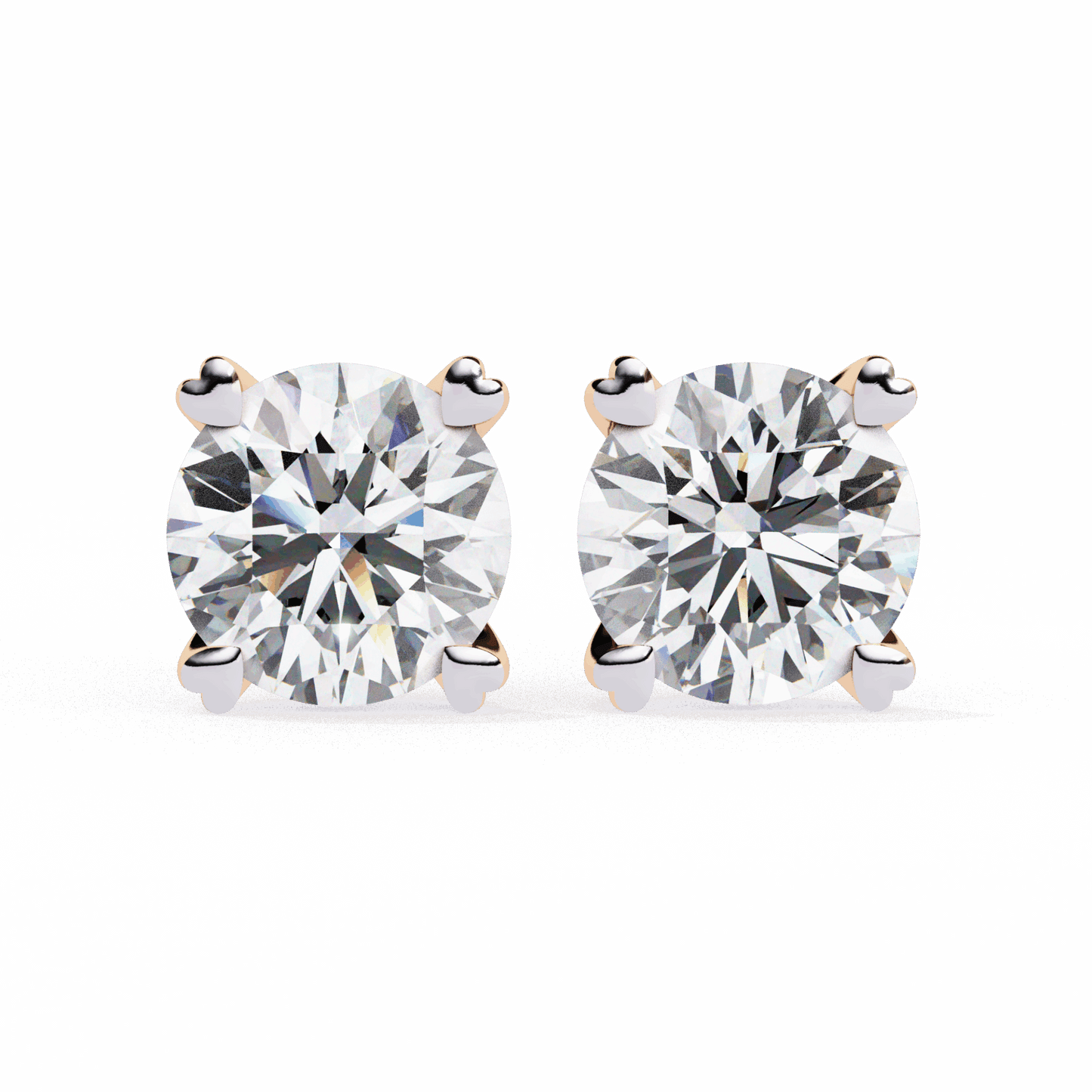 2.5 Carat Modern Round Solitaire Hoop Earrings in Moissanite | House of Estara