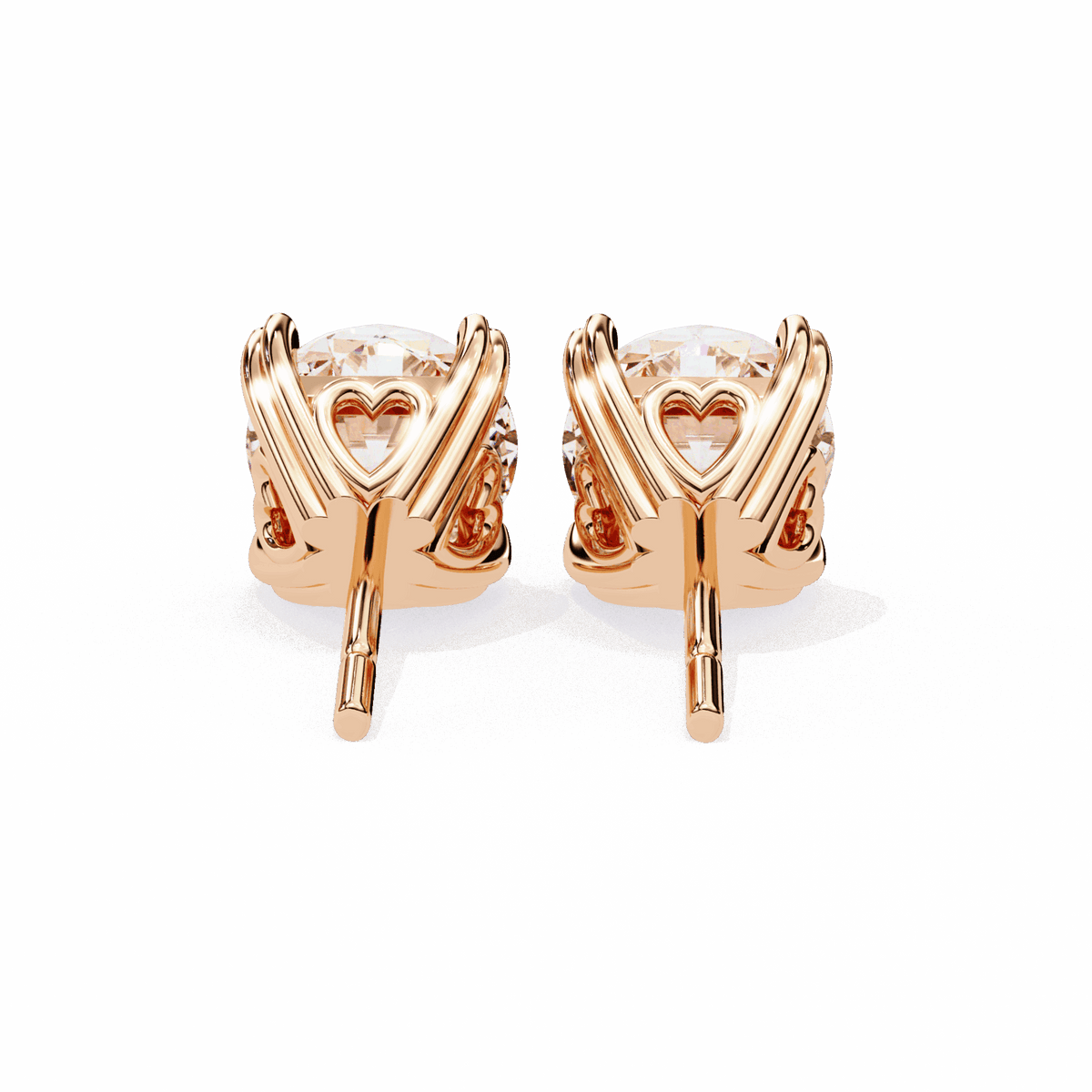 2.5 Carat Modern Round Solitaire Hoop Earrings in Moissanite | House of Estara