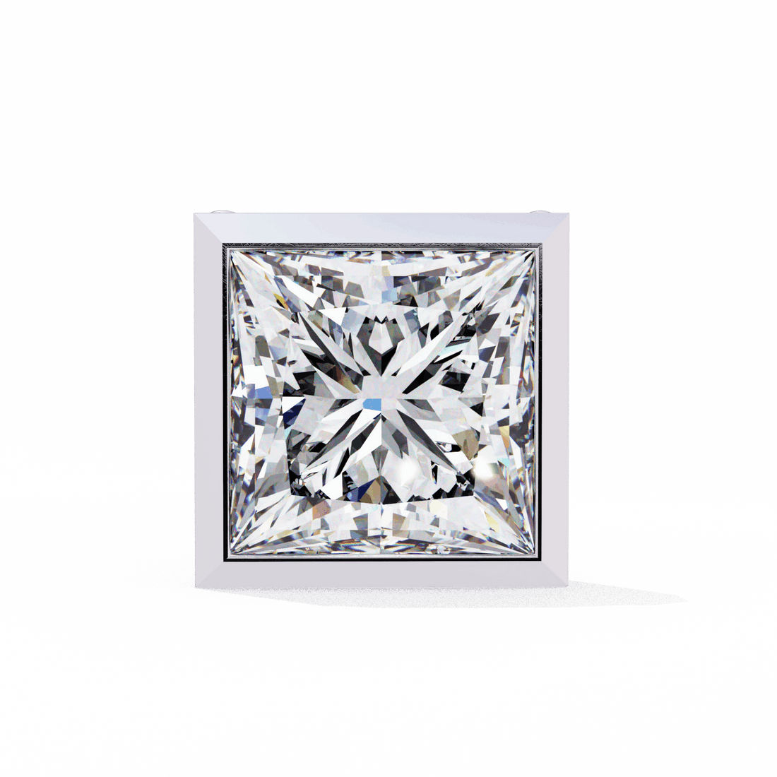 1.75 Carat Princess Solitaire Earrings in Moissanite | House of Estara