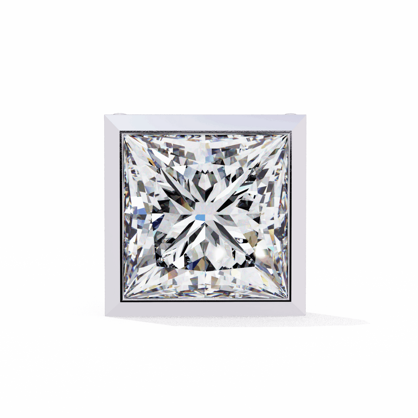 1.75 Carat Princess Solitaire Earrings in Moissanite | House of Estara