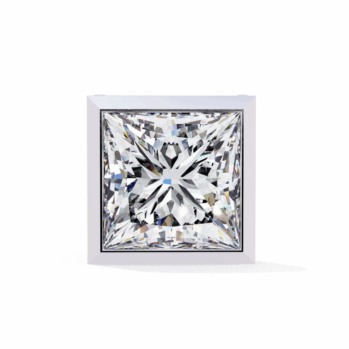 1.75 Carat Princess Solitaire Earrings in Moissanite | House of Estara