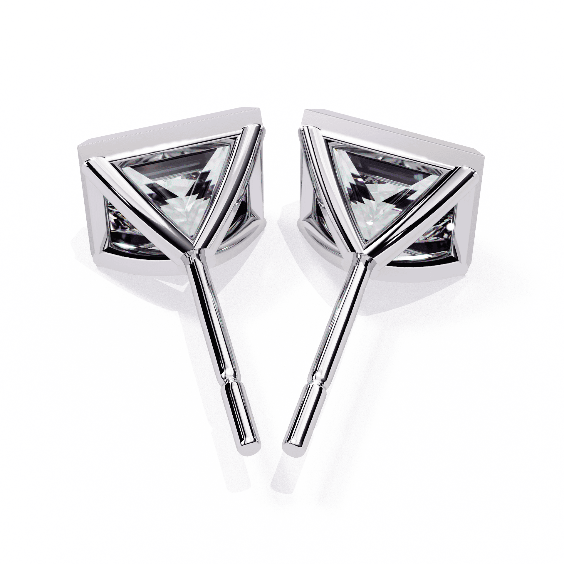 1.75 Carat Princess Solitaire Earrings in Moissanite | House of Estara