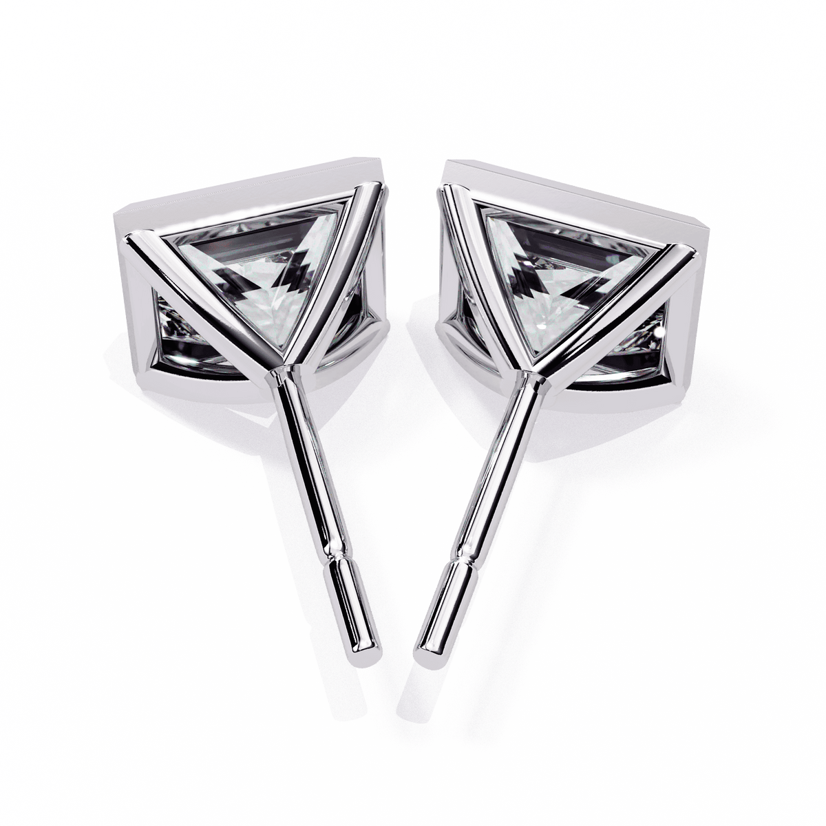 1.75 Carat Princess Solitaire Earrings in Moissanite | House of Estara