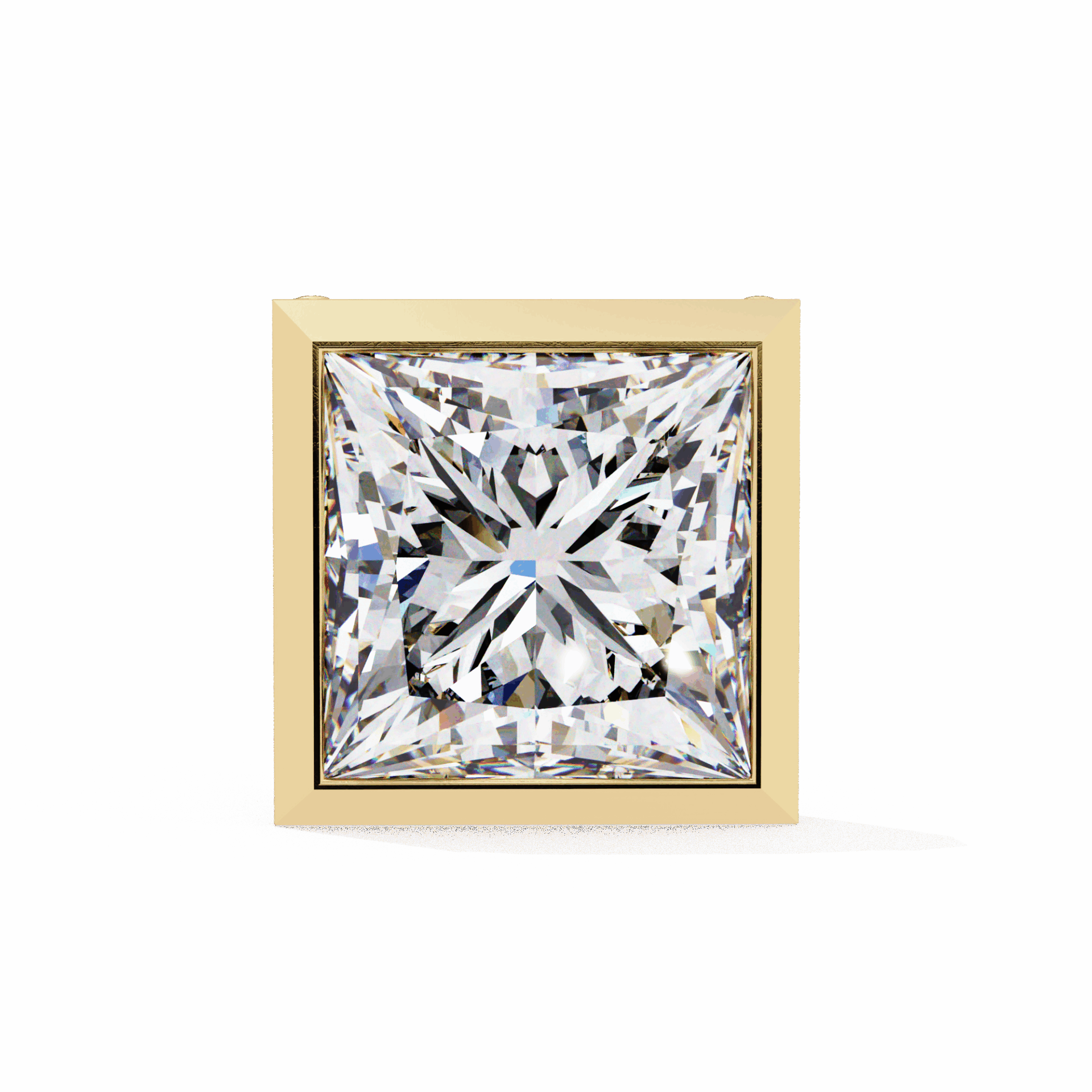 1.75 Carat Princess Solitaire Earrings in Moissanite | House of Estara