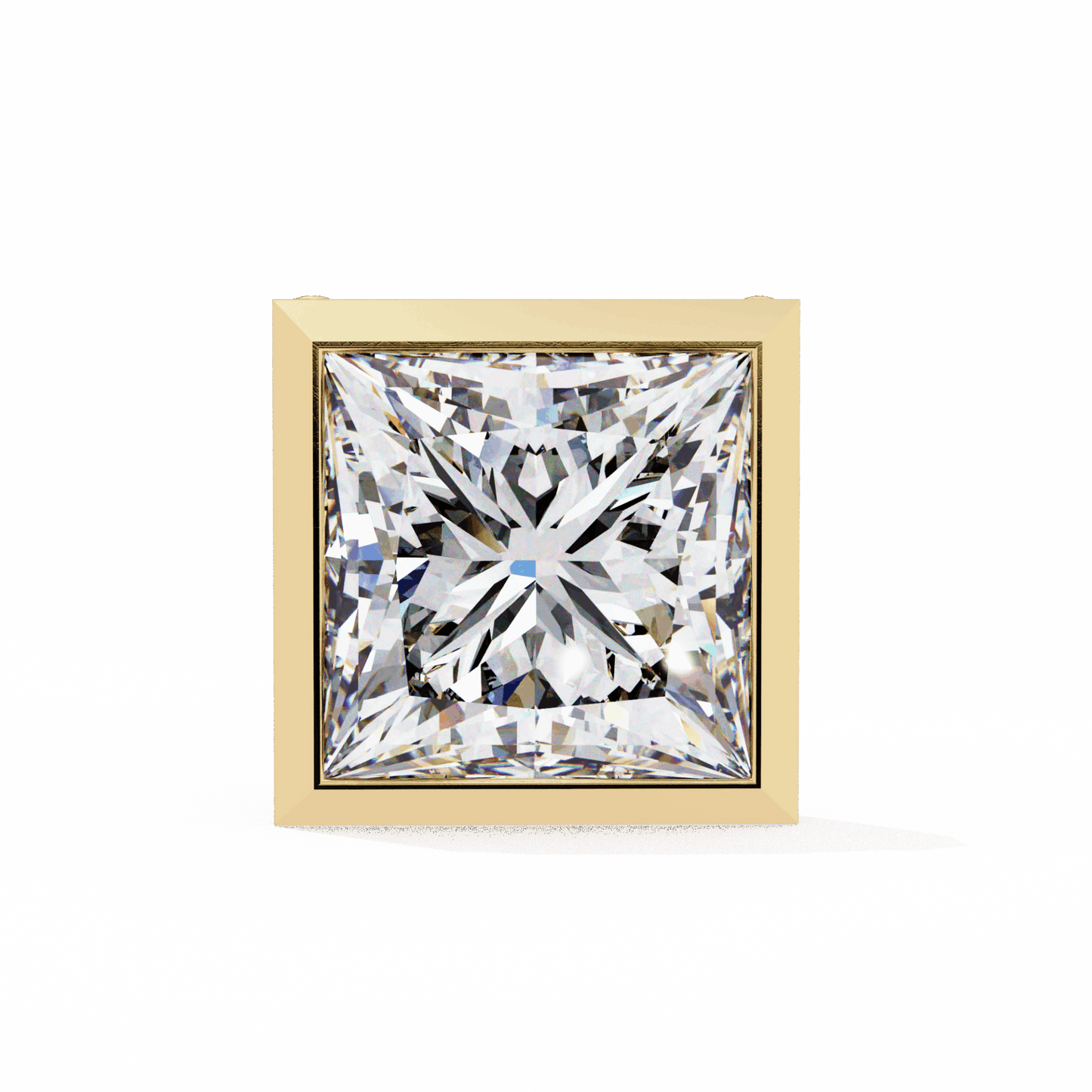 1.75 Carat Princess Solitaire Earrings in Moissanite | House of Estara