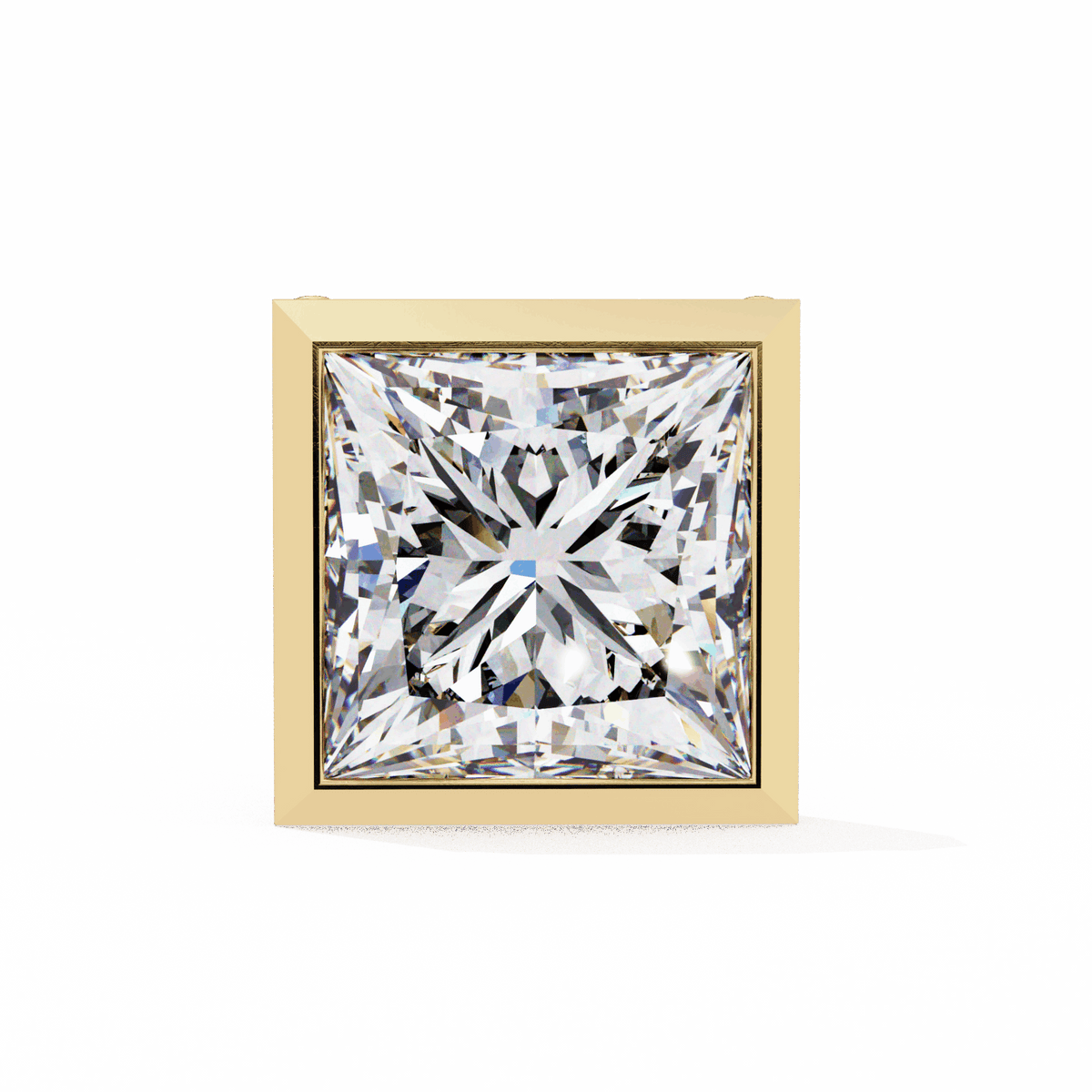 1.75 Carat Princess Solitaire Earrings in Moissanite | House of Estara
