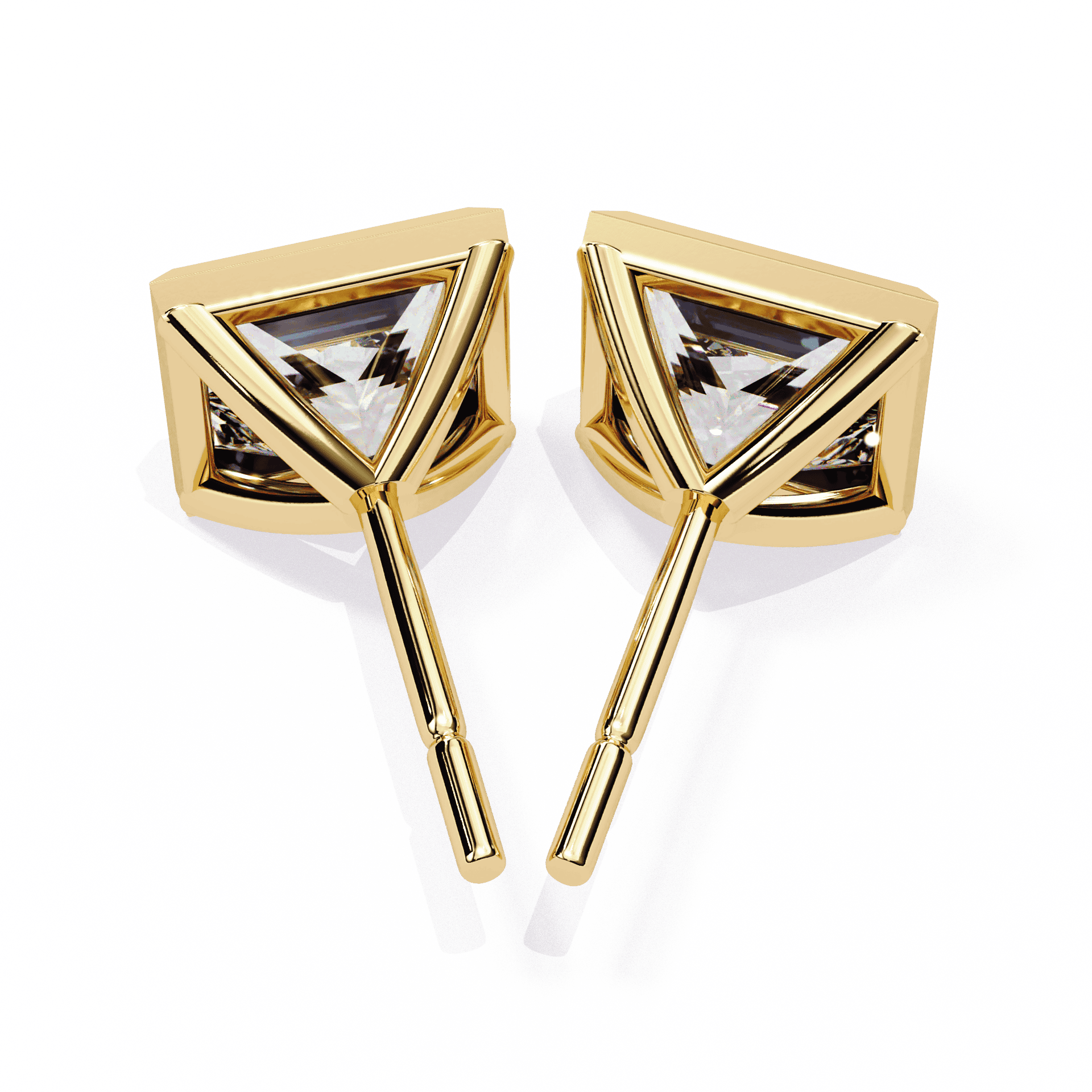 1.75 Carat Princess Solitaire Earrings in Moissanite | House of Estara