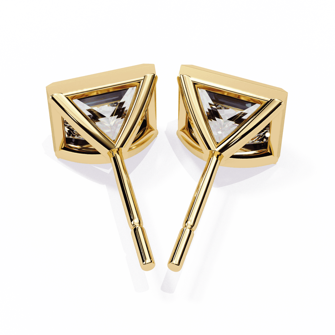 1.75 Carat Princess Solitaire Earrings in Moissanite | House of Estara