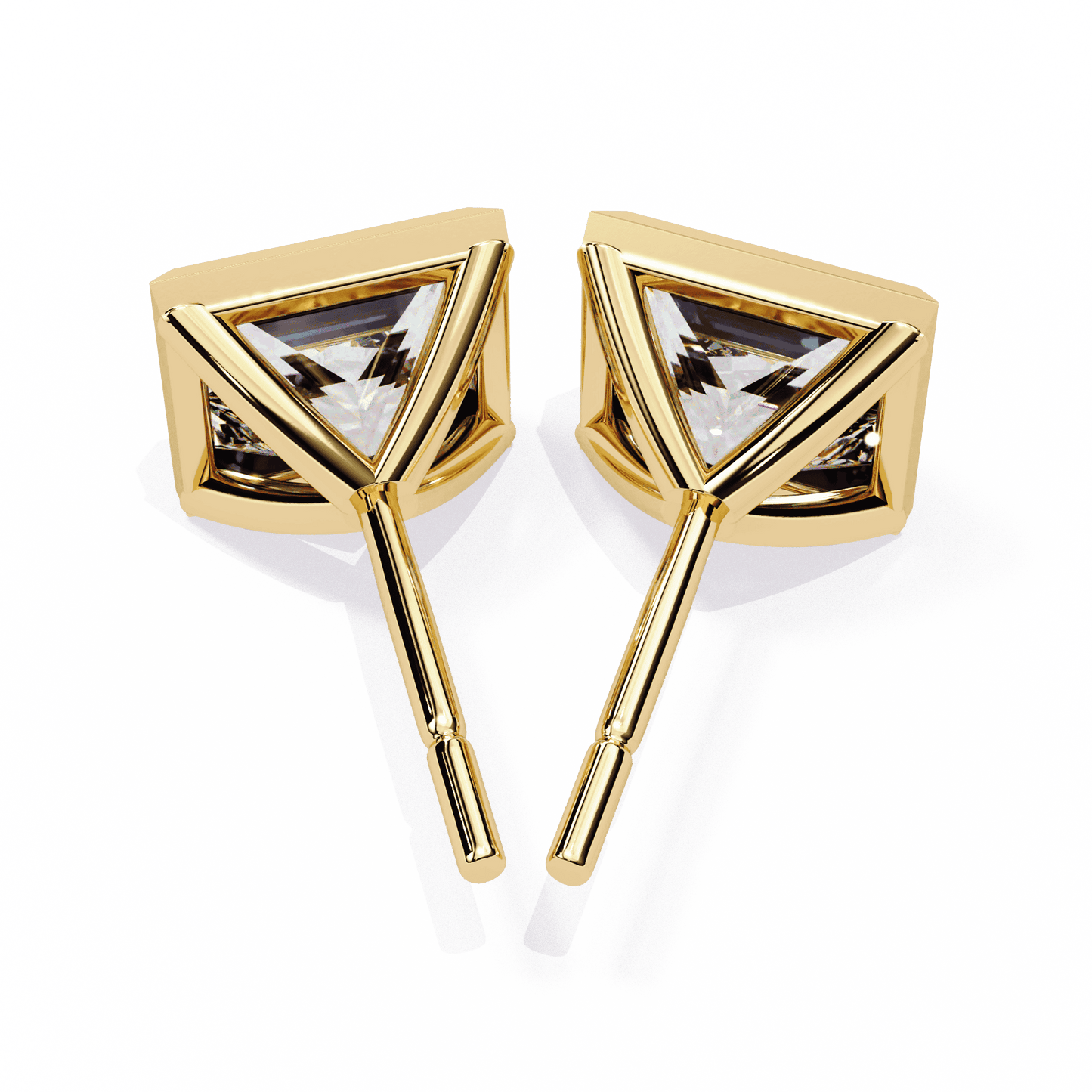 1.75 Carat Princess Solitaire Earrings in Moissanite | House of Estara