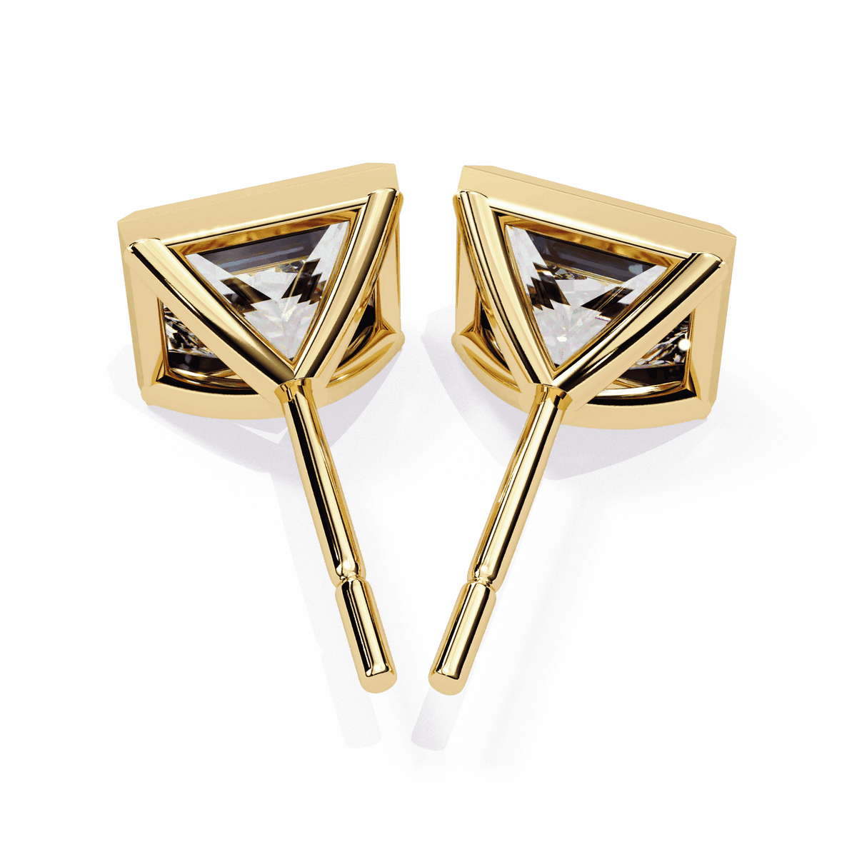 1.75 Carat Princess Solitaire Earrings in Moissanite | House of Estara