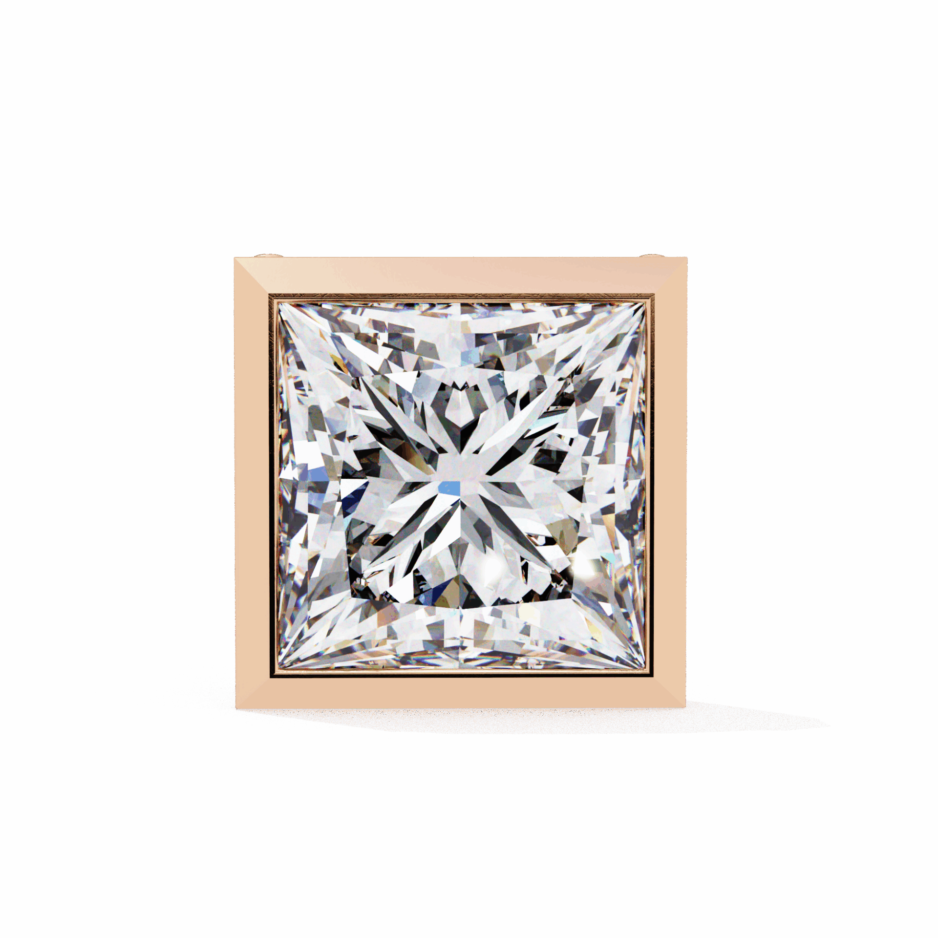 1.75 Carat Princess Solitaire Earrings in Moissanite | House of Estara