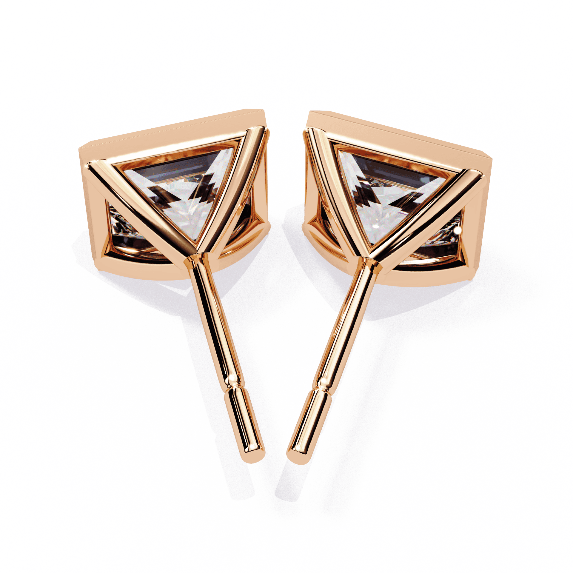 1.75 Carat Princess Solitaire Earrings in Moissanite | House of Estara