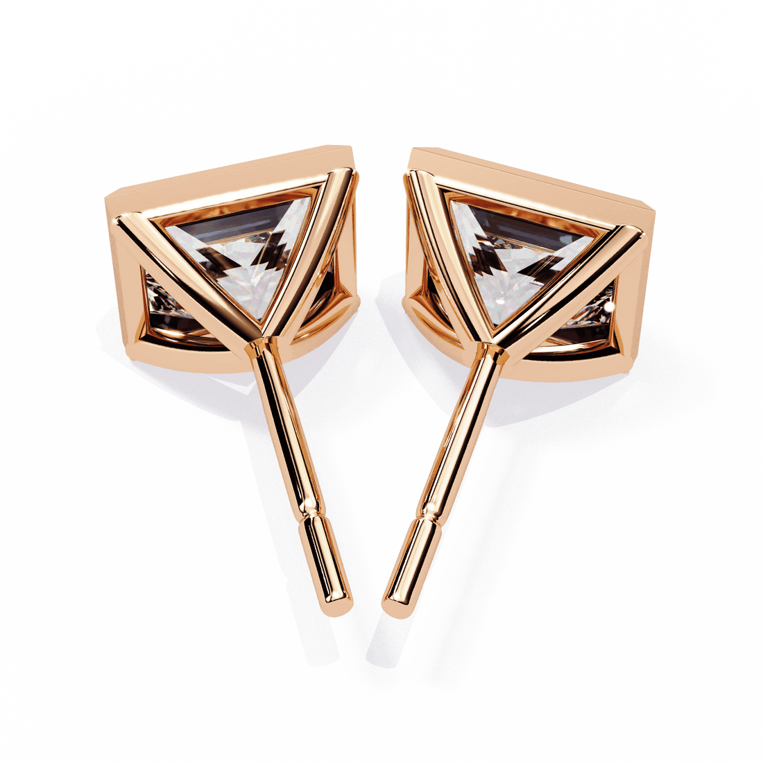 1.75 Carat Princess Solitaire Earrings in Moissanite | House of Estara