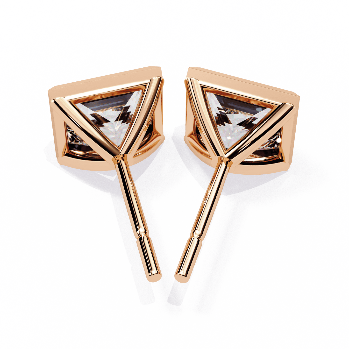1.75 Carat Princess Solitaire Earrings in Moissanite | House of Estara