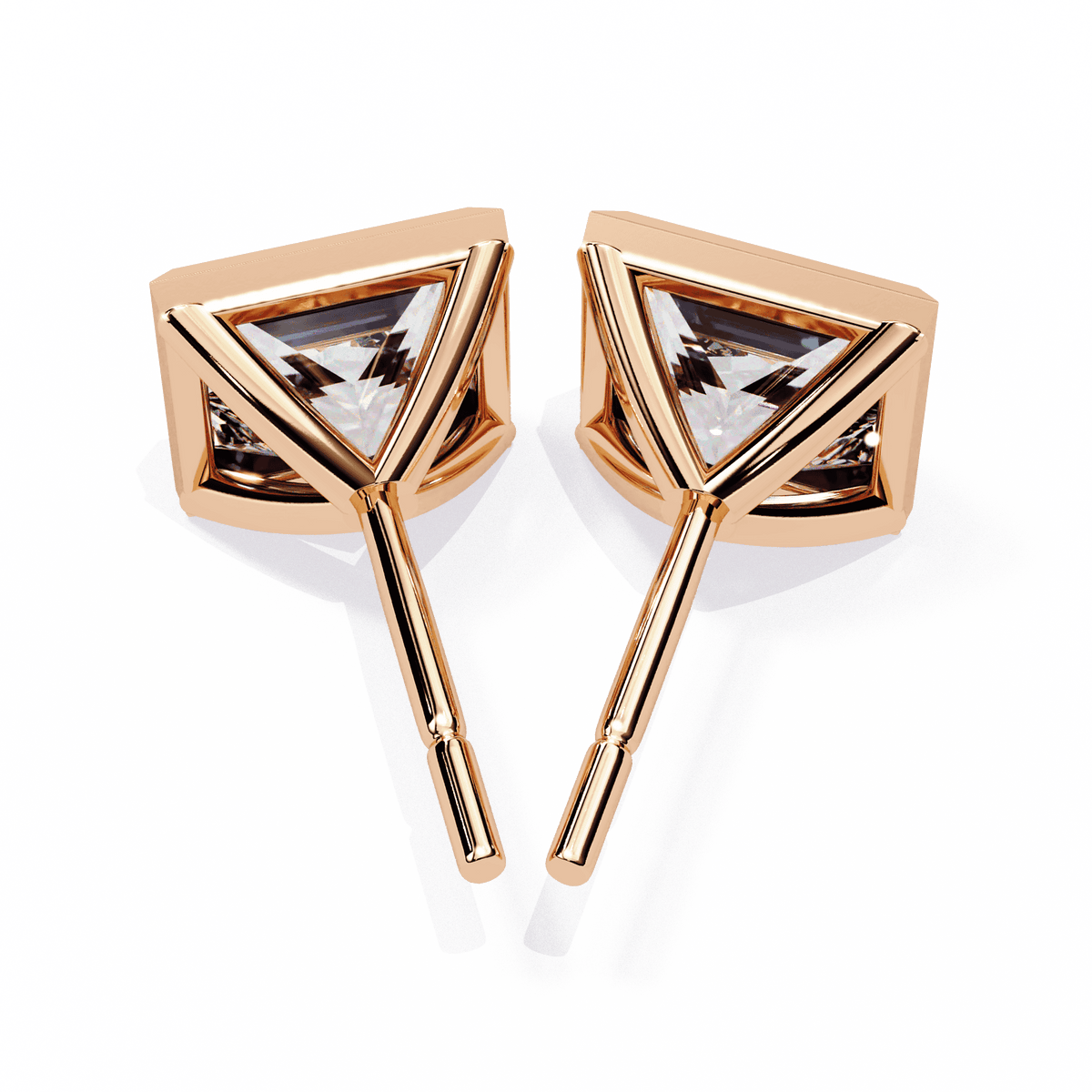 1.75 Carat Princess Solitaire Earrings in Moissanite | House of Estara