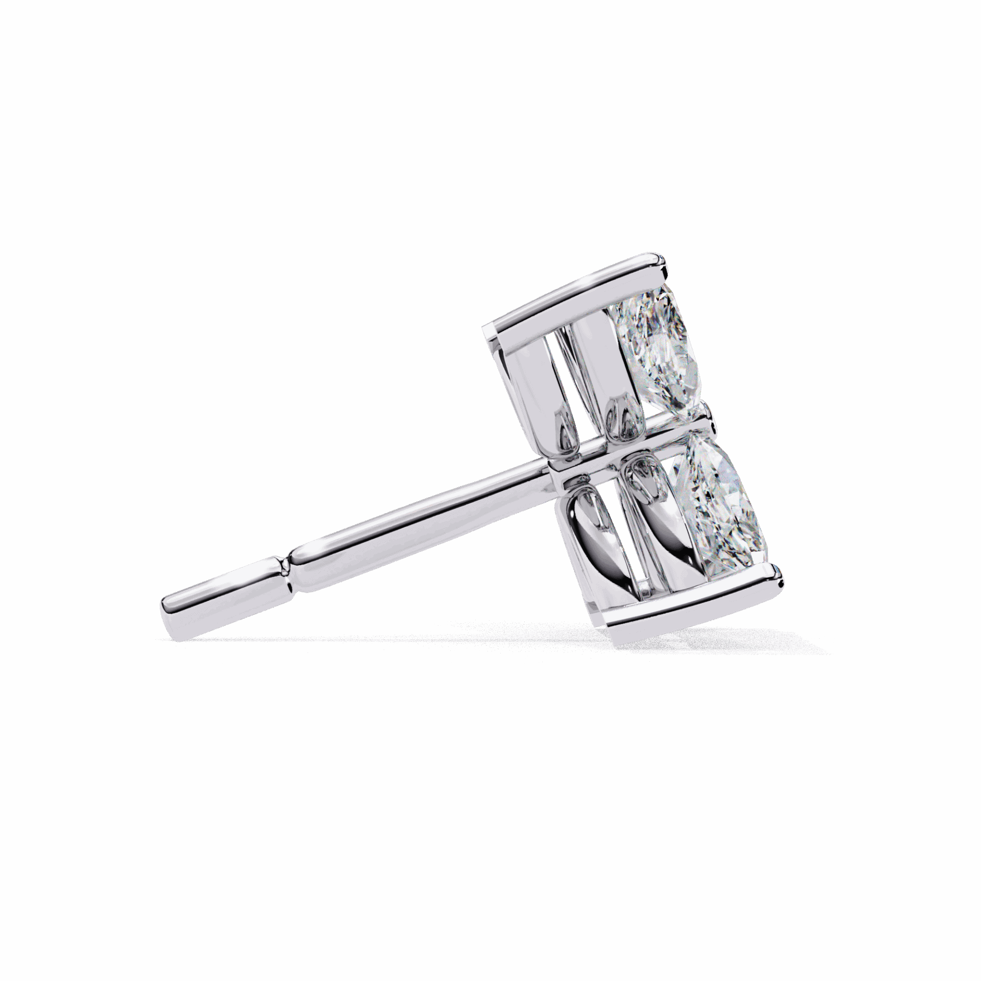 0.9 Carat Marquise Cluster Stud Earrings in Moissanite | House of Estara