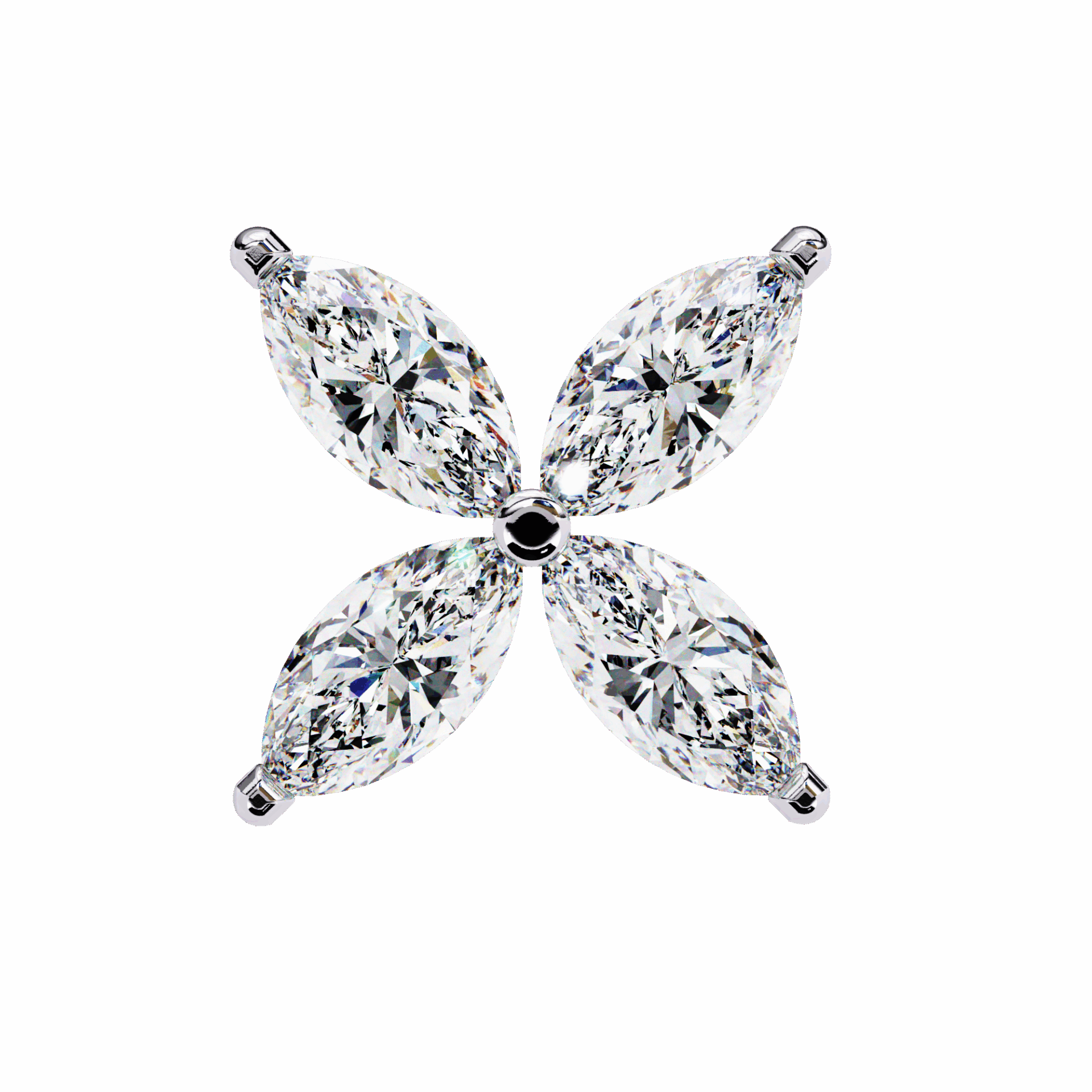 0.9 Carat Marquise Cluster Stud Earrings in Moissanite | House of Estara