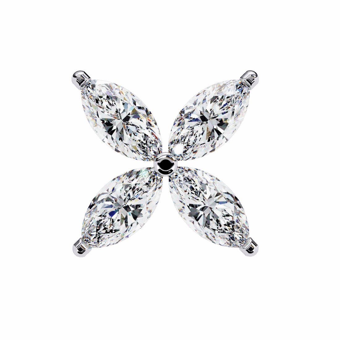 0.9 Carat Marquise Cluster Stud Earrings in Moissanite | House of Estara