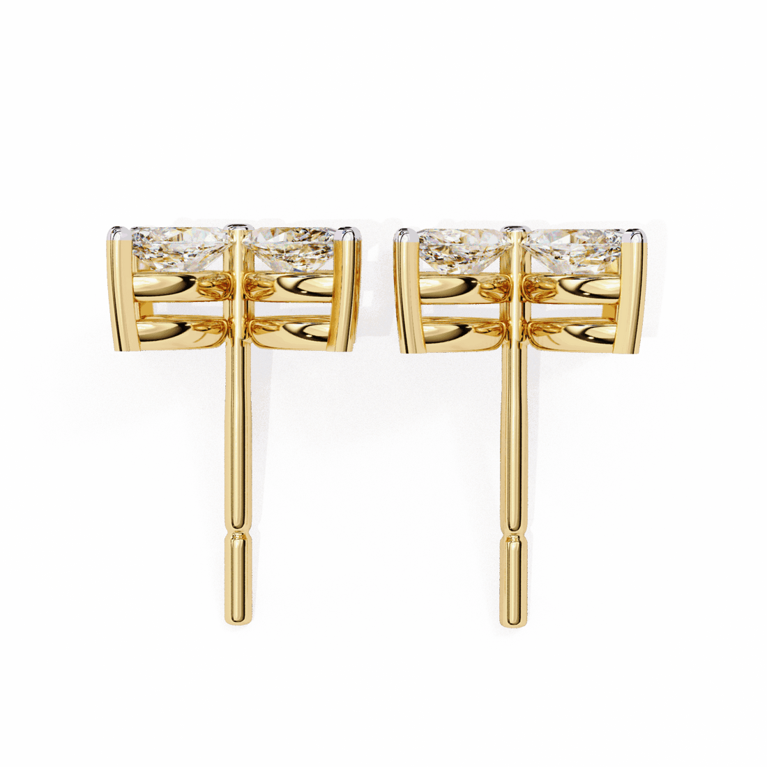 0.9 Carat Marquise Cluster Stud Earrings in Moissanite | House of Estara