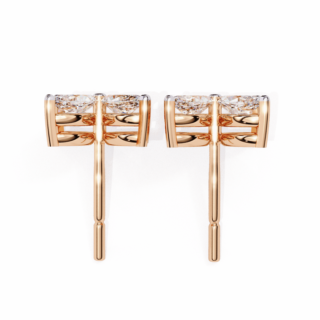 0.9 Carat Marquise Cluster Stud Earrings in Moissanite | House of Estara