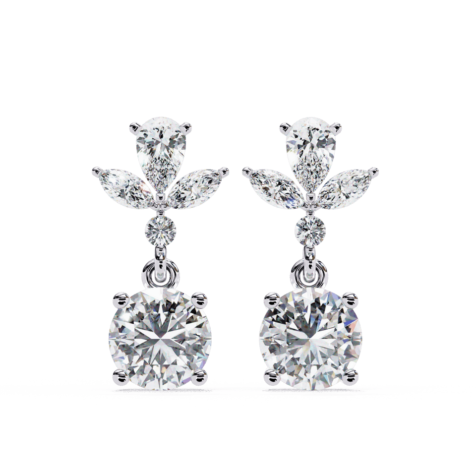 Radiant Marquise & Pear Dangle Earrings